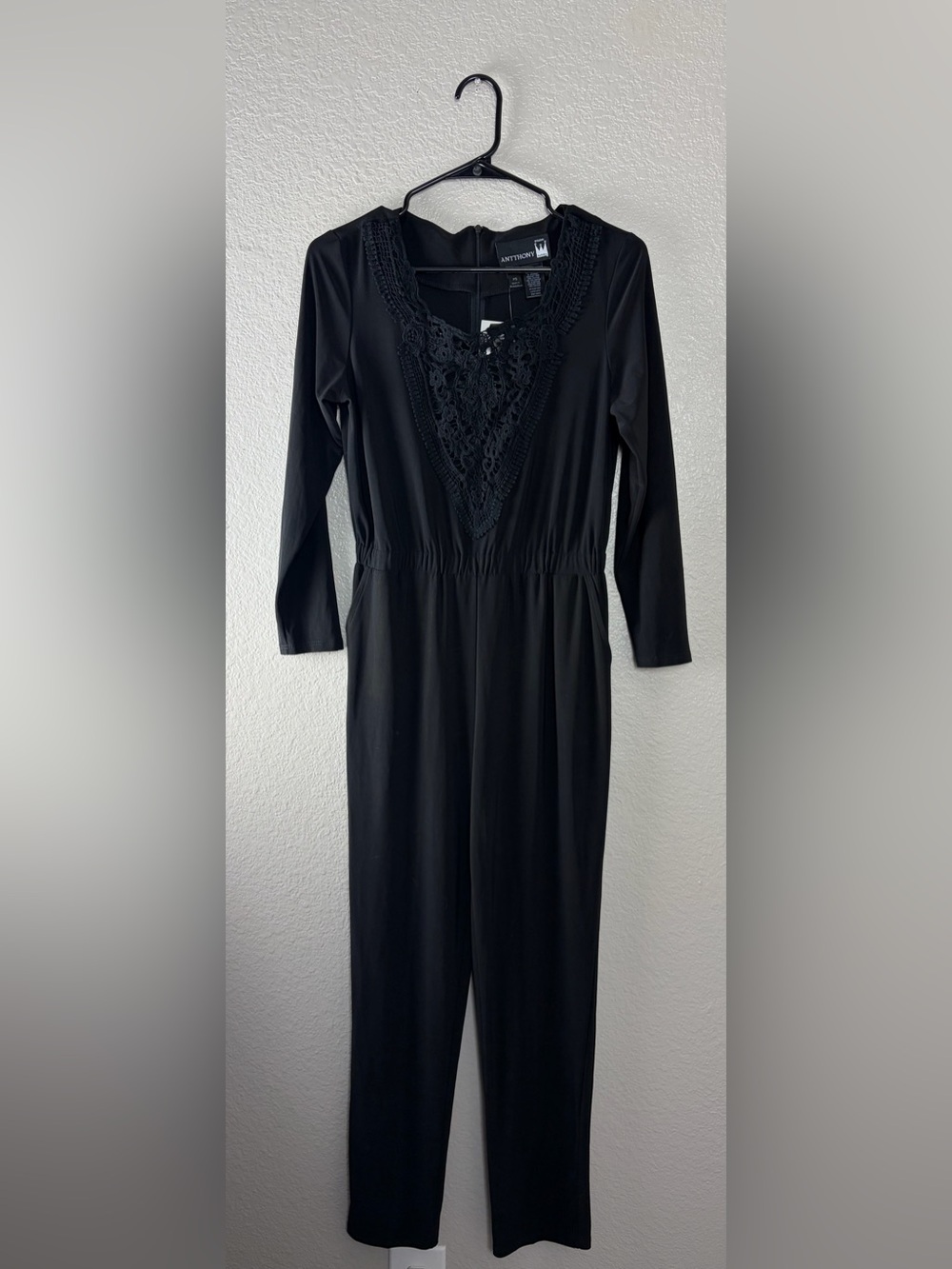 Antthony design long sleeve black jumpsuit PS